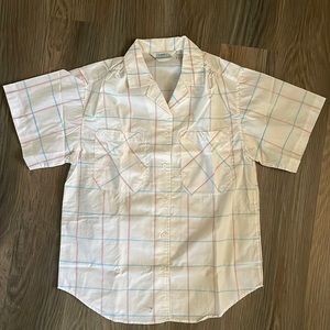 Vintage Favorites short sleeve button down striped shirt